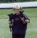At Von Asgard K-9 Center, we work with young pups too! Here is Linda Werlein with a couple of new "K-9 Spec Ops" recruits.