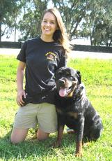 Auburn Showalter, Certified Von ASgard K-9 Center "K-9 Boot Camp" Trainer and Certified "K-9 Bahavior Ranch" Problem Solving Specialist, whose first love is "K-9 Trick Training".