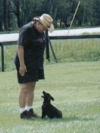 "Pixie", another K-9 Boot Camp graduate. She really IS a "Little Pixie"!